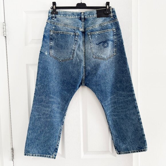 R13 Tailored Drop Jean in "Bain Blue", size 28 - Picture 10 of 16